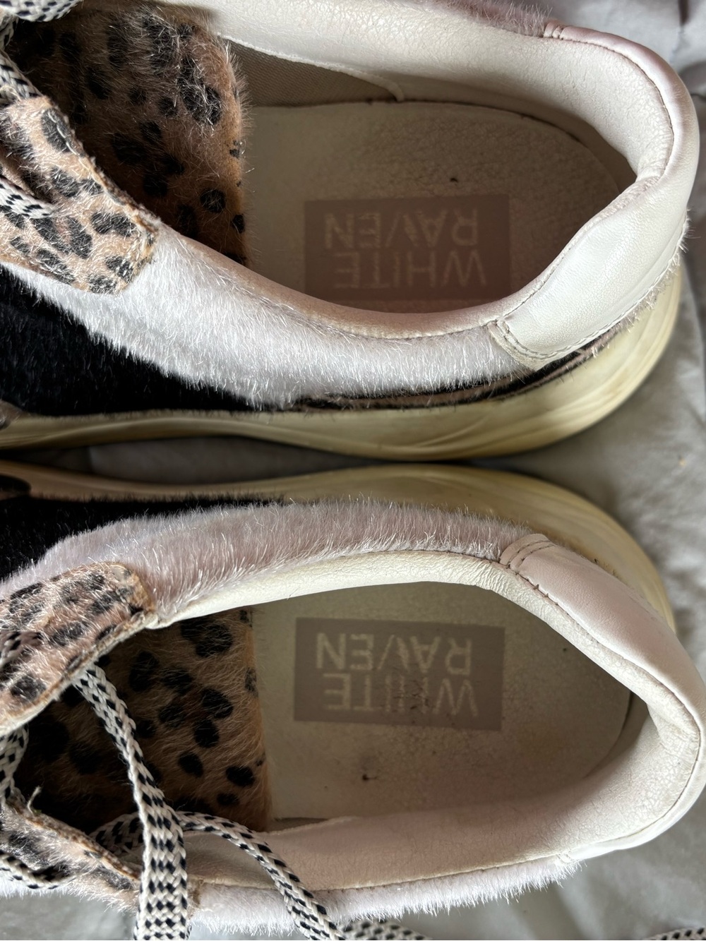 Women’s Athletic Sneakers in Leopard Print and Orange - Picture 3 of 5